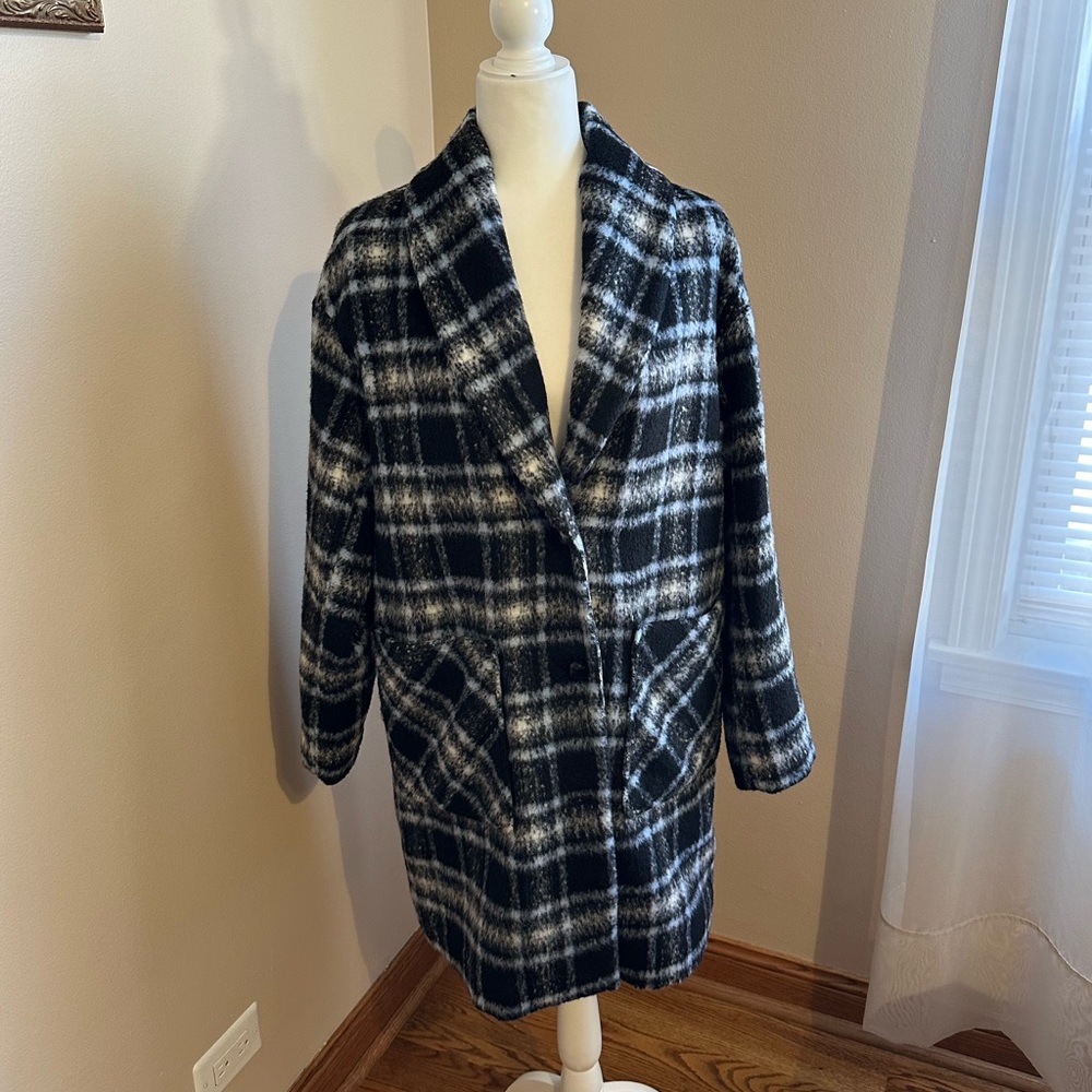 BCBGeneration Plaid Peacoat